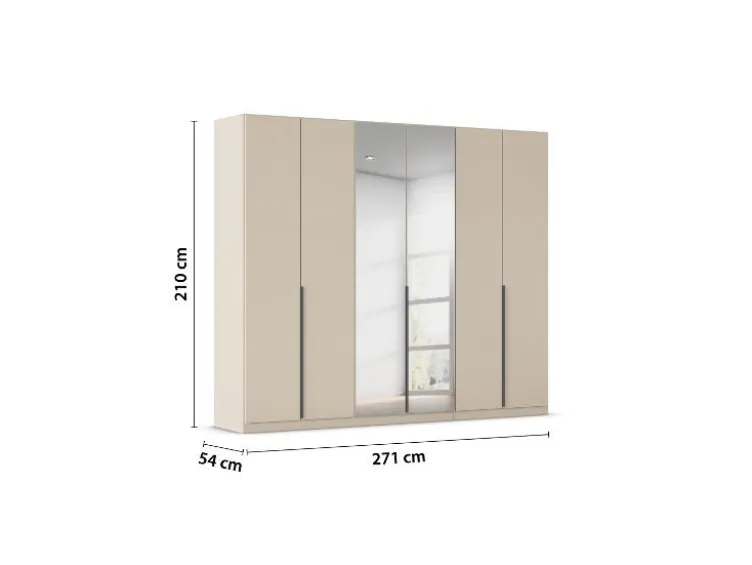 Drehtürenschrank Alabama mit Spiegel