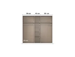 Drehtürenschrank Alabama mit Spiegel