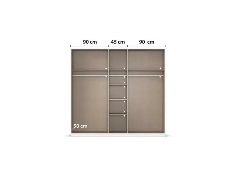 Drehtürenschrank Alabama mit Spiegel