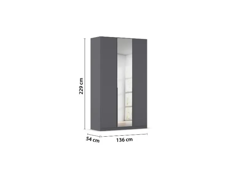 Drehtürenschrank Alabama mit Spiegel
