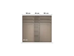 Drehtürenschrank Alabama mit Spiegel
