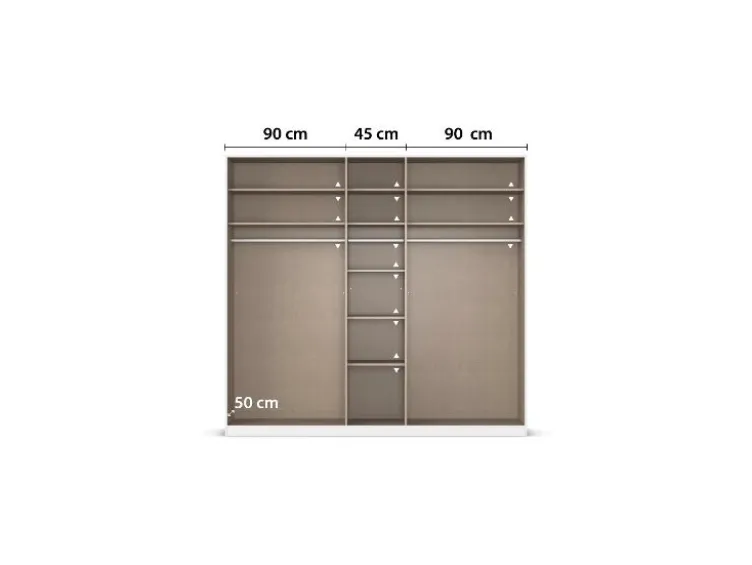 Drehtürenschrank Alabama mit Spiegel