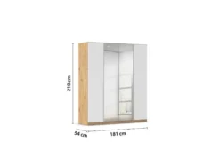 Drehtürenschrank Alabama mit Spiegel