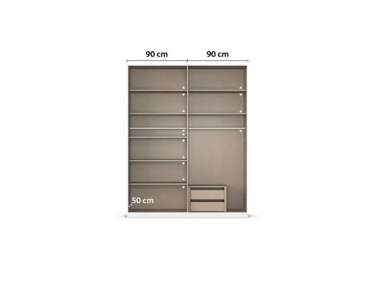 Drehtürenschrank Alabama mit Spiegel