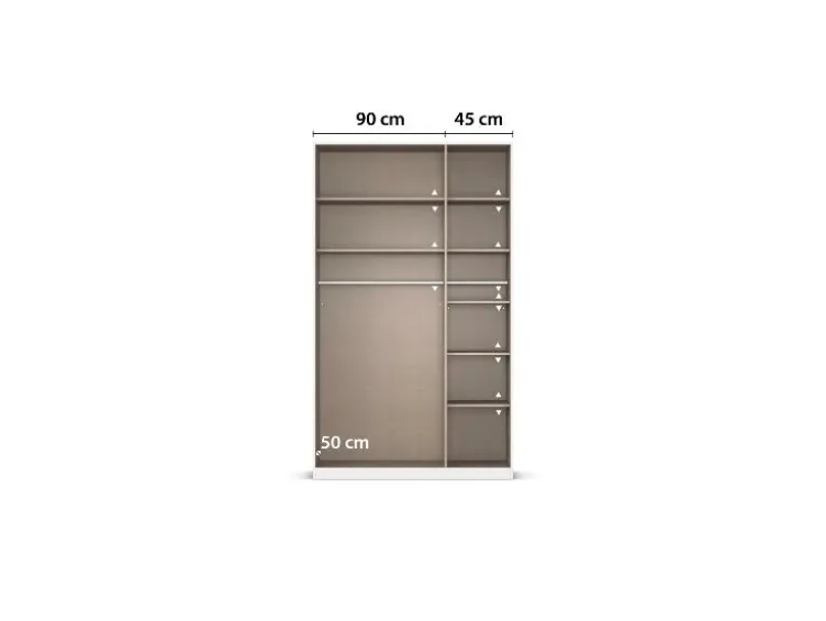 Drehtürenschrank Alabama mit Spiegel