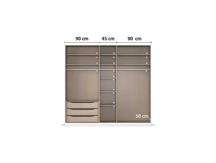Drehtürenschrank Alabama mit Spiegel