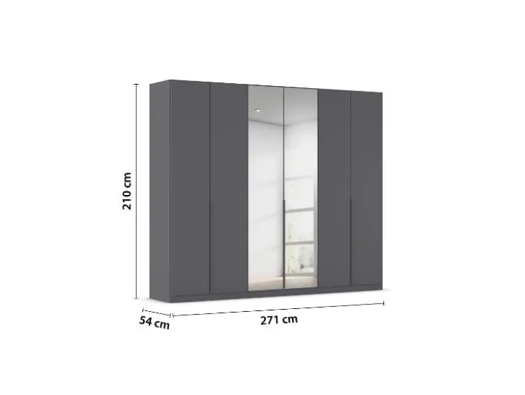 Drehtürenschrank Alabama mit Spiegel