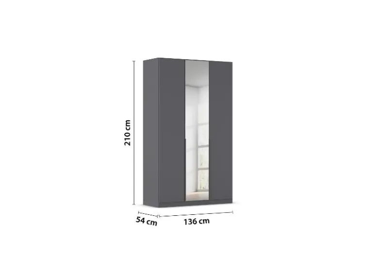 Drehtürenschrank Alabama mit Spiegel