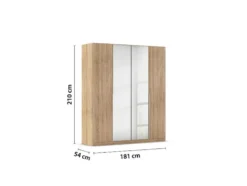 Drehtürenschrank Alabama mit Spiegel