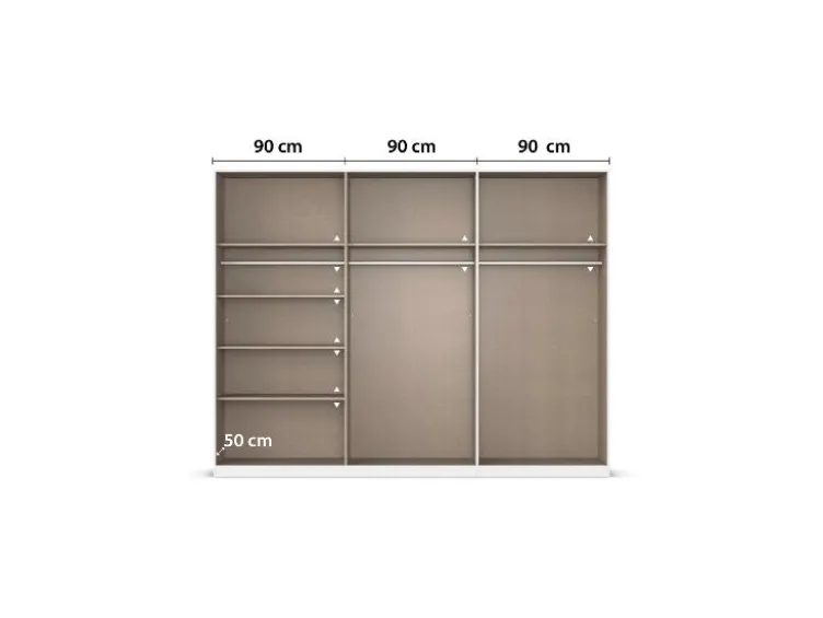 Drehtürenschrank Alabama mit Spiegel