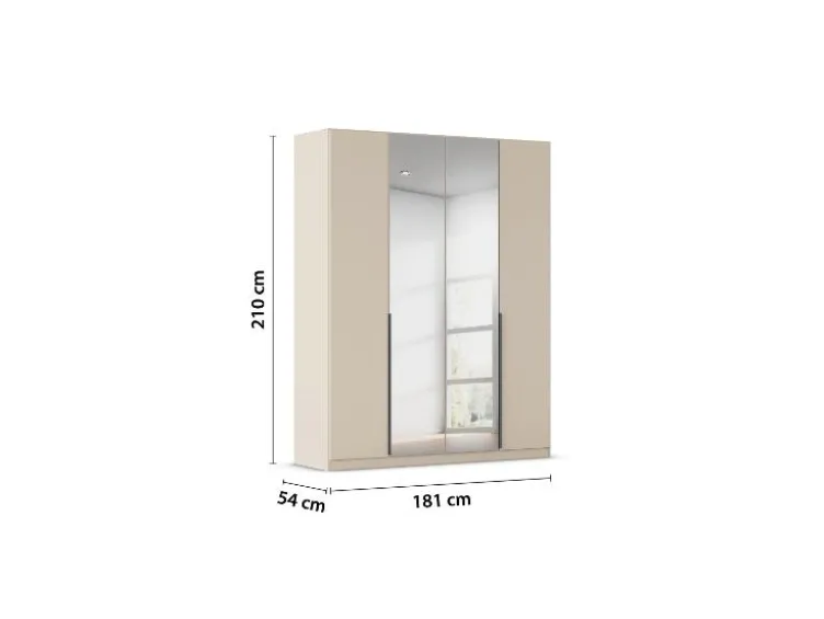 Drehtürenschrank Alabama mit Spiegel