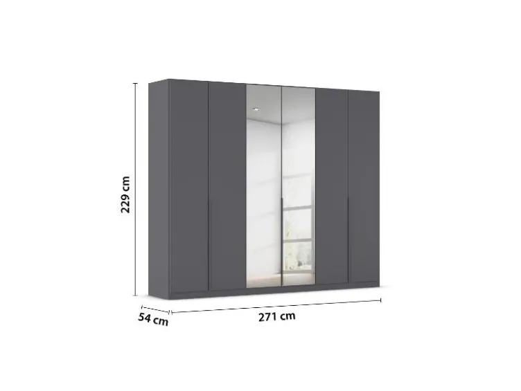 Drehtürenschrank Alabama mit Spiegel