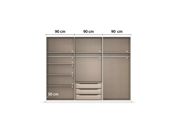 Drehtürenschrank Alabama mit Spiegel
