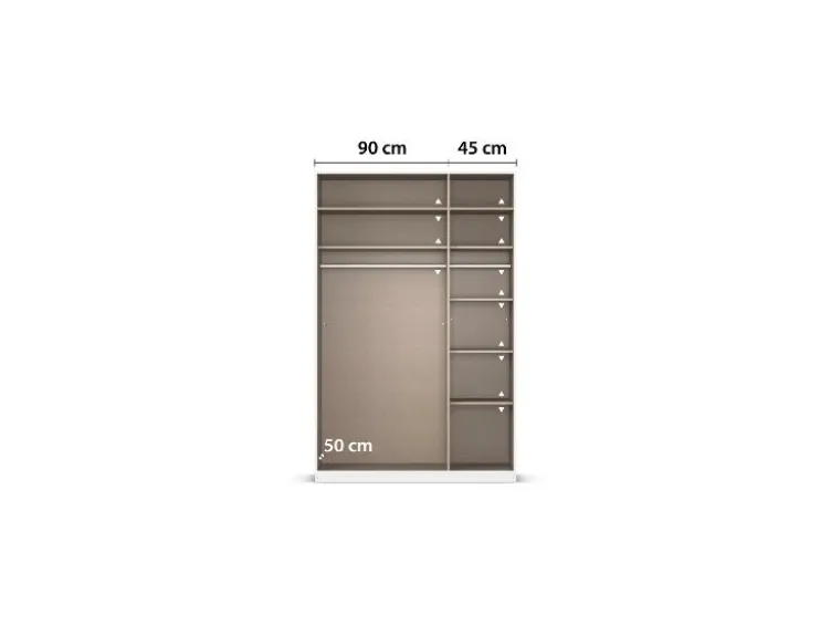 Drehtürenschrank Alabama mit Spiegel