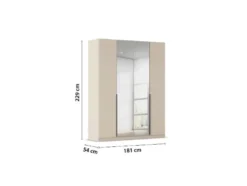 Drehtürenschrank Alabama mit Spiegel