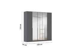 Drehtürenschrank Alabama mit Spiegel