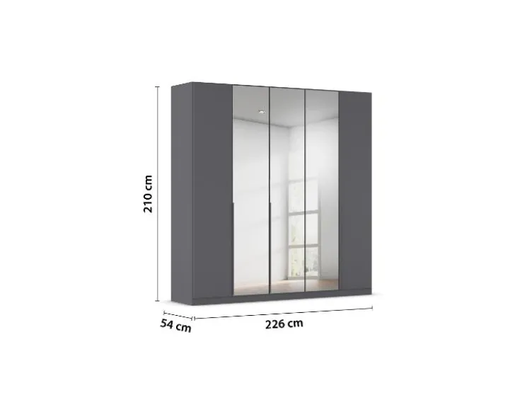 Drehtürenschrank Alabama mit Spiegel