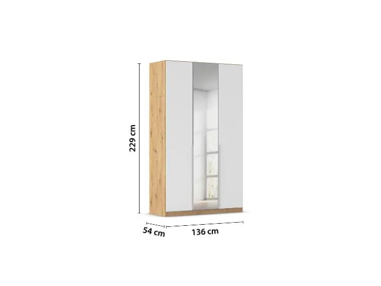 Drehtürenschrank Alabama mit Spiegel