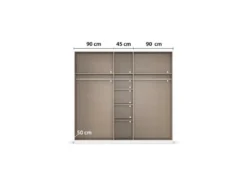 Drehtürenschrank Alabama mit Spiegel