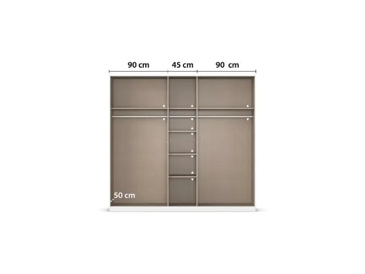 Drehtürenschrank Alabama mit Spiegel