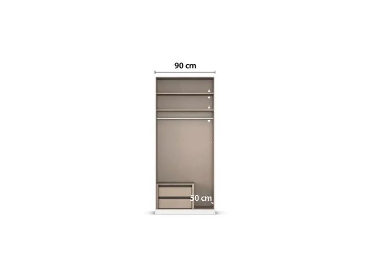 Drehtürenschrank Alabama mit Spiegel