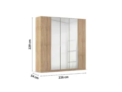 Drehtürenschrank Alabama mit Spiegel