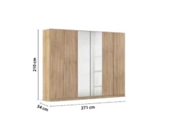 Drehtürenschrank Alabama mit Spiegel