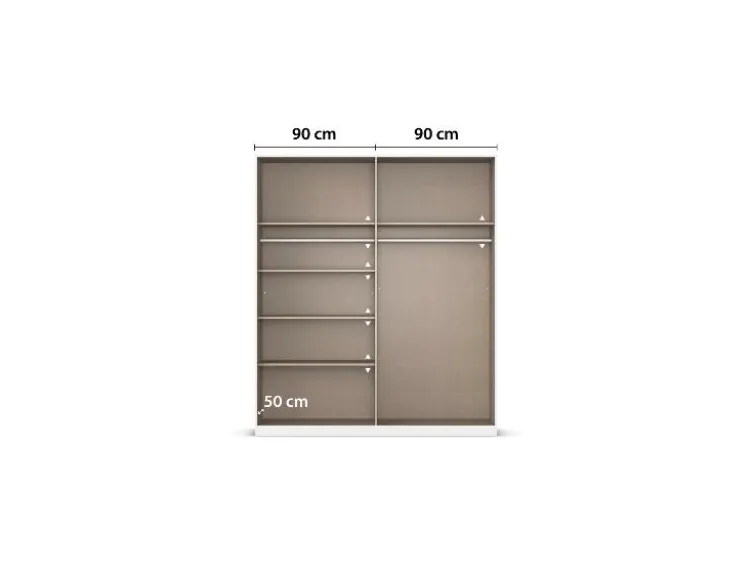 Drehtürenschrank Alabama mit Spiegel
