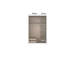 Drehtürenschrank Alabama mit Spiegel