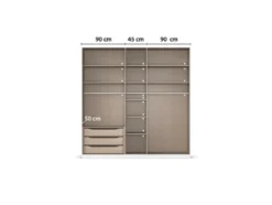 Drehtürenschrank Alabama mit Spiegel