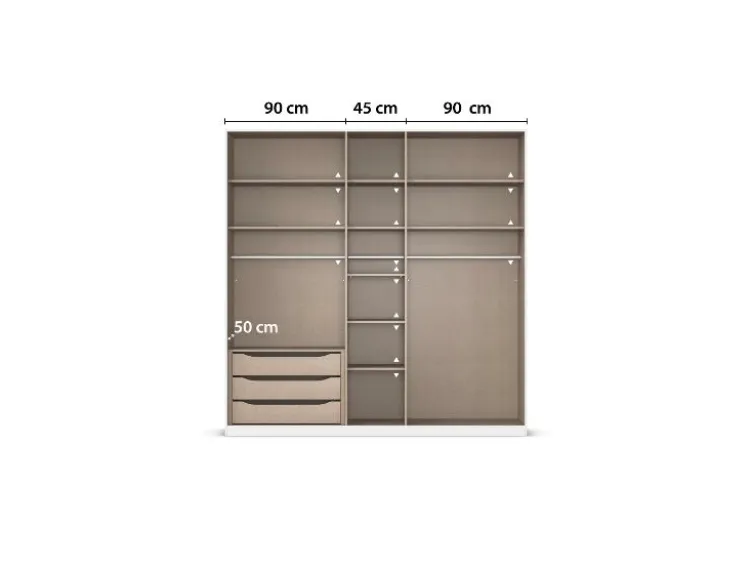 Drehtürenschrank Alabama mit Spiegel
