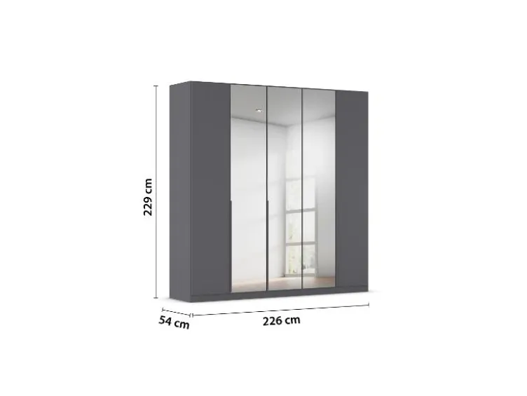 Drehtürenschrank Alabama mit Spiegel