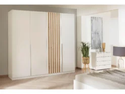 Drehtürenschrank »Lamella«, mit stilvollen Dekor-Holzlamellen