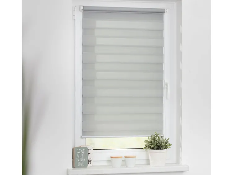 Duo-Rollo Klemmfix, ohne Bohren, verspannt, blickdicht, ab 45 x 150 cm