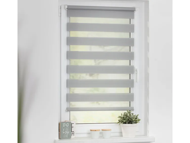Duo-Rollo Klemmfix, ohne Bohren, verspannt, blickdicht, ab 45 x 150 cm