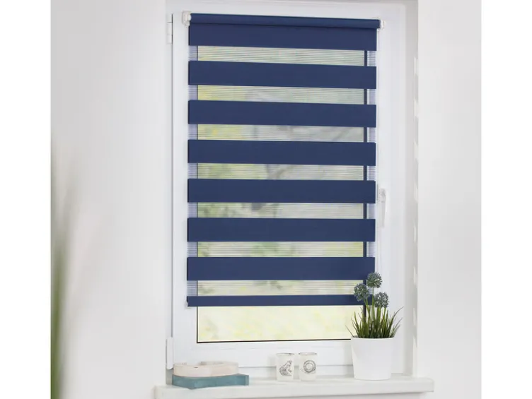 Duo-Rollo Klemmfix, ohne Bohren, verspannt, blickdicht, ab 45 x 150 cm