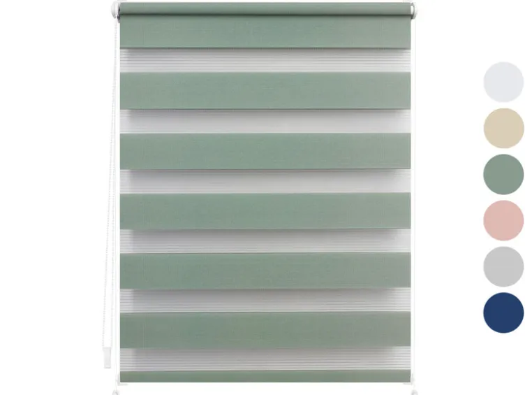 Duo-Rollo Klemmfix, ohne Bohren, verspannt, blickdicht, ab 45 x 150 cm