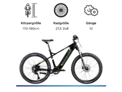 E-Bike Mountainbike »Z898«, 27,5 Zoll