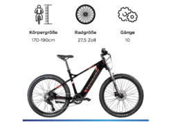 E-Bike Mountainbike »Z898«, 27,5 Zoll
