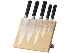 ECHTWERK Damaszener Messer Set 5tlg. Mit Magnet Messerblock