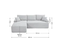 Ecksofa »Coredo« im Cord-Look