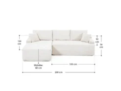 Ecksofa »Coredo« im Cord-Look