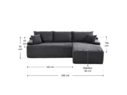 Ecksofa »Coredo« im Cord-Look