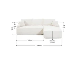 Ecksofa »Coredo« im Cord-Look