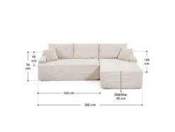 Ecksofa »Coredo« im Cord-Look