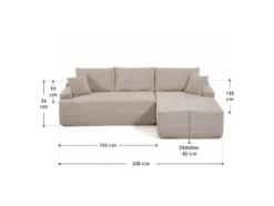 Ecksofa »Coredo« im Cord-Look