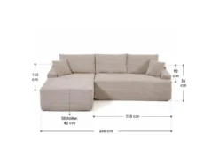 Ecksofa »Coredo« im Cord-Look