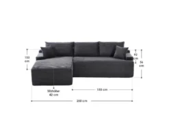 Ecksofa »Coredo« im Cord-Look