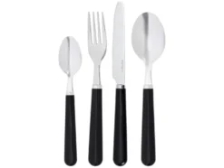 Edelstahl-Besteck-Set mit Kunststoffgriff, 24-teilig