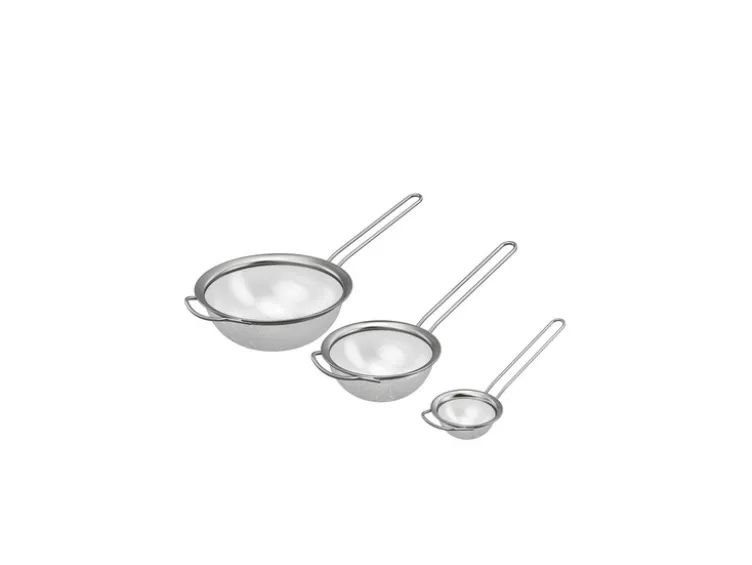 Edelstahl-Küchensieb-Set, 3 Stück